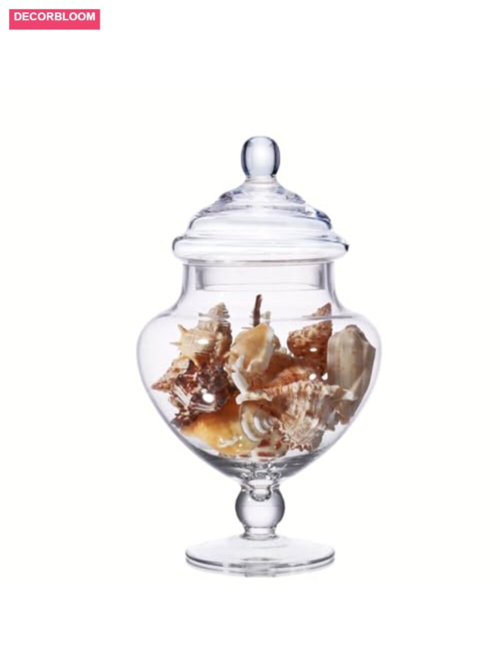 Heart-Shaped Glass Apothecary Jar with Lid 28 oz Candy Buffet Decor